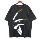 【中古】RAF SIMONS22AW Nails Print Oversized T-Shirt ネイルズ バック ロゴ パッチ オーバーサイズ Tシャツ ブラック サイズ：M【価格見直し】
