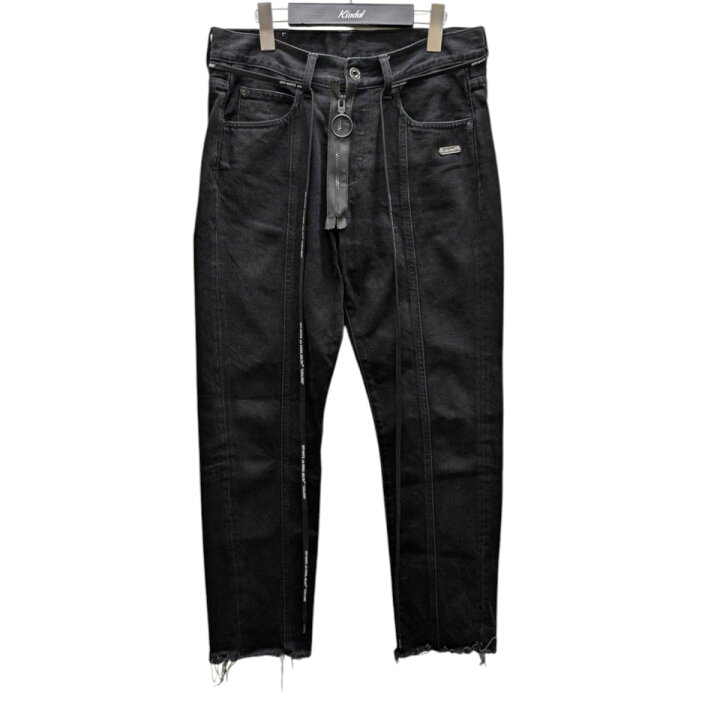 楽天市場】【中古】OFFWHITEベルト付きデニムパンツ ブラック サイズ 