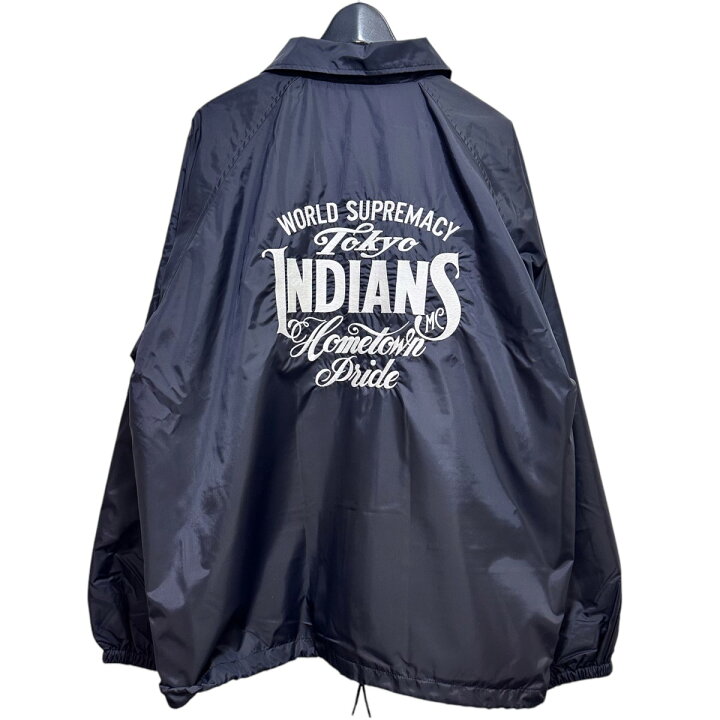 楽天市場】【中古】TOKYO INDIANS刺繍 ロゴ コーチジャケット 紺色  