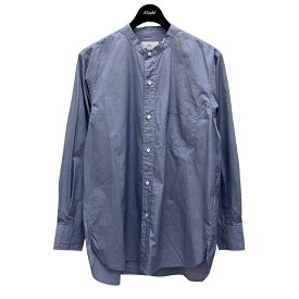 【中古】HERILL　バンドカラーシャツ 23-050-HL-8020-1 ブルー サイズ：S 【120425】（ヘリル）