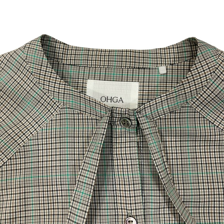 楽天市場】【中古】OHGAチェックリボンブラウス チェックブラウス OHGA 