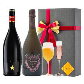 プレゼント ラッピング お酒 おしゃれ 父の日 ギフトイネディット＆ ドンペリ ロゼ ピンク 2本セット 高級 ビール 金賞 シャンパン 飲み比べ #gift141R alc