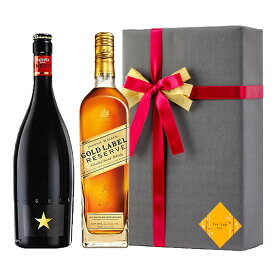プレゼント ラッピング お酒 おしゃれ 母の日 ギフトイネディット ジョニーウォーカー ゴールドラベル リザーブ 2本セット 高級 ビール 金賞 ウイスキー 飲み比べ #gift605R alc
