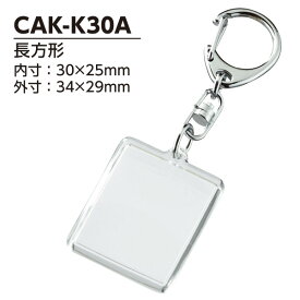 【ハメパチ】自分で作るオリジナル写真入り ナスカンキーホルダー 長方形30x25mm CAK-K30A 100個入り [D:N]