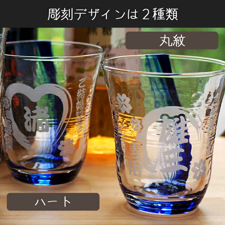 送料無料 結婚祝い プレゼント 似顔絵 ギフト グラス 名入れ おしゃれ Ki108 ビール 結婚記念日 名前入り 耐熱ダブルウォールお洒落グラス
