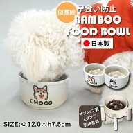 フードボウル 似顔絵 名入れ 手描き ゆるかわ 早食い防止 Bamboo 最速 pet134 スタンド付きセットもあり …