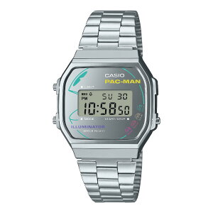 CASIO A168WEPC-7AJR(SILVER)(カシオ A168WEPC-7AJR)【メンズ レディース】【腕時計 パックマン コラボ 生活防水 長寿命バッテリー】【定番】