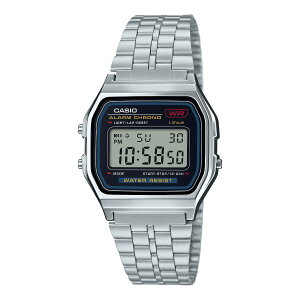 CASIO A159WA-N1JH(SILVER)(�J�V�I A159WA-N1JH)�y�����Y ���f�B�[�X�z�y�f�W�^���r���v �����h�� ���j�Z�b�N�X �o���h���� ���{���z�y��ԁz