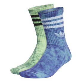 adidas Originals Tie Dye Sock 2 Pair Pack(プリラブドブルー/ナイトフラッシ )(アディダス オリジナルス タイダイソックス 2足組)【メンズ レディース】【靴下 ソックス タイダイ染め クルー丈】【24SS】