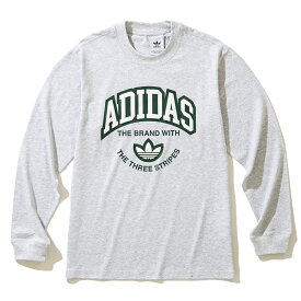 【ポイント10倍 27日1:59まで】adidas Originals VRCT LS TEE(LIGHT GREY HEATHER)(アディダス オリジナルス VRCT LS ティー)【メンズ レディース】【長袖 Tシャツ リサイクル素材】【24SS】