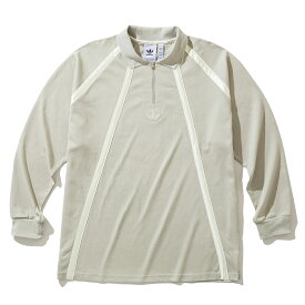 【ポイント10倍 27日9:59まで】adidas Originals Rugby Polo Long Sleeve(putty grey)(アディダス オリジナルス ラグビー ポロ ロング スリーブ)【メンズ レディース】【長袖 ポロシャツ ラグビーシャツ リサイクル素材】【24SS】