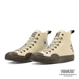 CONVERSE ALL STAR (R) PEANUTS BS HI(ホワイト×ブラウン)(コンバース オール スター (R) ピーナッツ BS HI)【メンズ レディース】【スニーカー ハイカット ビーグルスカウト コラボモデル】【24SS】