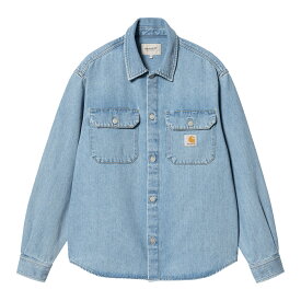 【ポイント10倍 27日9:59まで】Carhartt WIP HARVEY SHIRT JAC(Blue (stone bleached))(カーハートワークインプログレス ハービー シャツジャケット)【メンズ レディース】【アウター ジャケット デニム ウォッシュ加工】【24SS】