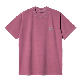 【ポイント10倍 11日1:59まで】Carhartt WIP S/S NELSON T-SHIRT(Magenta garment dyed)(カーハートワークインプログレス S/S ネルソン Tシャツ)【メンズ レディース】【半袖Tシャツ ワンポイントロゴ シンプル】【24SS】