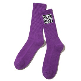 OBEY EYES ICON SOCKS(DEWBERRY)(オベイ アイズ アイコン ソックス)【メンズ レディース】【靴下】【24SS】