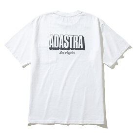 【ラスト1点 サイズ:XL】ADASTRA BASIC LOGO Tee(WHITE)(アダストラ ベーシック ロゴ ティー)【メンズ レディース】【Tシャツ ポケット バックプリント ヘビーウエイト バイオウォッシュ加工】【23SS】