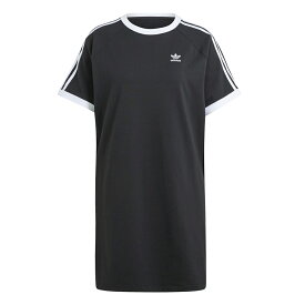 adidas Originals 3 Stripe Raglan Dress(ブラック)(アディダス オリジナルス スリーストライプス ラグランワンピース)【レディース】【ワンピース Tシャツ ラグランスリーブ ワンポイントロゴ シンプル】【24SS】