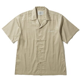 Carhartt WIP S/S DELRAY SHIRT(Wall / Wax)(カーハート ショートスリーヴ デルレイシャツ)【メンズ】【半袖 シャツ シンプル 開襟 涼しい 】【23SS】