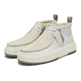 【30%OFF】Clarks Torlite Hi(ホワイトコンビ)(クラークス トーライトハイ)【メンズ】【モカシンシューズ ブーツ 厚底 レースアップ】【24FW】