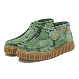 【30%OFF】Clarks Torhill Tor(グリーンカモ)(クラークス トーヒルトー)【メンズ】【モカシンシューズ ブーツ 厚底 レースアップ カモ柄】【24FW】