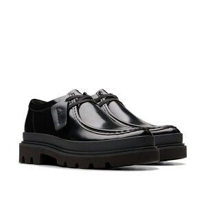【30%OFF】Clarks Badell Seam(ブラックハイシャインレザー)(クラークス バデルシーム)【メンズ】【モカシンシューズ ローファー 厚底 黒】【25SS】
