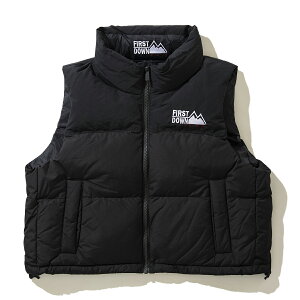 �y30%OFF�zFIRST DOWN SHORT BUBBLE DOWN VEST MICROFT(R)(BLACK)(�t�@�[�X�g�_�E�� �V���[�g�o�u���_�E���x�X�g �}�C�N���t�g(R))�y���f�B�[�X�z�y�_�E���x�X�g �V���[�g�� ���o�[�V�u�� �����z�y24FW�z