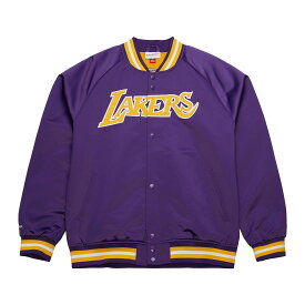 【40%OFF】Mitchell & Ness NBA LIGHTWEIGHT SATIN JACKET VINTAGE LOGO(LAKERS)(ミッチェル＆ネス NBA ライトウェイト サテンジャケット ヴィンテージロゴ)【メンズ レディース】【アウター ブルゾン】【24FW】