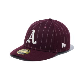 【ポイント10倍 27日9:59まで】NEW ERA OAKLAND ATHLETICS PINSTRIPE COOPERSTOWN LP59FIFTY(マルーン)(ニューエラ オークランド・アスレチックス ピンストライプ クーパーズタウン LP5950)【メンズ レディース】【帽子 キャップ クラシック】【24SS】