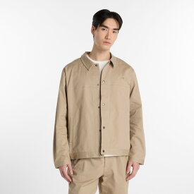 【20%OFF】New Balance 大谷翔平 Signature Woven Twill Lined Jacket (Stoneware) (ニューバランス 大谷翔平シグネチャーウーブンツイルラインドジャケット)【メンズ レディース】【ツイルジャケット リラックスフィット コットン素材 ベージュ】【26SS】