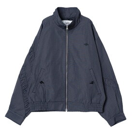 UMBRO HOUSE Standcollar Jacket (Charcoal Gingham) (アンブロハウス スタンドカラージャケット)【レディース メンズ】【ブルゾン アウター オーバーサイズ スタンドカラー ネイビー】【26SS】