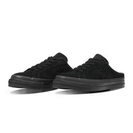 CONVERSE ONE STAR SUEDE MULE (ブラックモノクローム) (コンバース ワンスター スエード ミュール)【メンズ】【リラックスシューズ スエード素材 ブラック】【26SS】