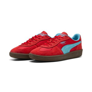 PUMA PALERMO POP (For All Time Red-Aqua) (プーマ パレルモ POP)【メンズ レディース】【スニーカー ローカットシューズ サッカー ガムソール クラシック レッド】【25FW】