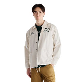 New Balance Shohei Ohtani Signature Coach Jacket (Linen) (ニューバランス 大谷翔平シグネチャーコーチジャケット)【メンズ】【シグネチャー コーチジャケット ベースボールスタイル ロゴ刺繍 グラフィック刺繍 ベージュ】【26FW】