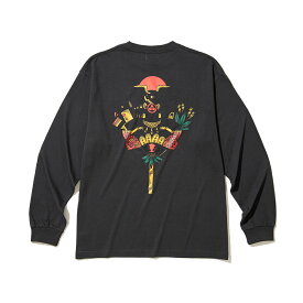 坩堝 熊手 LS/S T-SHIRTS ( 画工遊鷹 ) (SUMI BLACK) (RUTSUBO 熊手 ロングスリーブ Tシャツ)【メンズ】【長袖Tシャツ ロンT グラフィック 6.2oz ストリートカルチャー ブラック】【26FW】