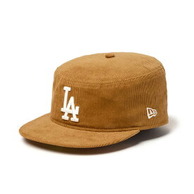 NEW ERA LOS ANGELES DODGERS CORDUROY PILLBOX FITTED (ウィート) (ニューエラ ロサンゼルス ドジャース コーデュロイ ピルボックス フィッテッド)【メンズ レディース】【キャップ 帽子 コーデュロイ フラットバイザー ブラウン】【26FW】