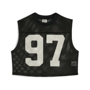 �y20%OFF�zPUMA x ROSE RELAXED MESH TOP (PUMA Black) (�v�[�} x ���[ �����b�N�X�h ���b�V�� �g�b�v)�y���f�B�[�X�z�y�g�b�v�X ���b�V�� ���C���[�h �i���o�����O �R���{ �u���b�N�z�y25FW�z