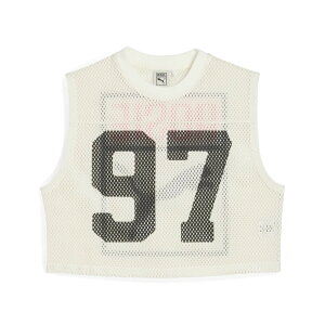 �y20%OFF�zPUMA x ROSE RELAXED MESH TOP (Warm White) (�v�[�} x ���[ �����b�N�X�h ���b�V�� �g�b�v)�y���f�B�[�X�z�y�g�b�v�X ���b�V�� ���C���[�h �i���o�����O �R���{ �z���C�g�z�y25FW�z