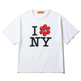 【20％OFF】ORIGINAL ROSE I LOVE NY TEE (WHITE) (オリジナルローズ アイ ラブ ニューヨーク Tシャツ)【メンズ レディース】【Tシャツ カットソー 半袖 ボックスシルエット アートデザイン リラックスフィット ホワイト】【25FW】