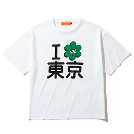 【20％OFF】ORIGINAL ROSE I LOVE TYO TEE (WHITE) (オリジナルローズ アイ ラブ 東京 Tシャツ)【メンズ レディース】【Tシャツ カットソー 半袖 ボックスシルエット アートデザイン リラックスフィット ホワイト】【25FW】