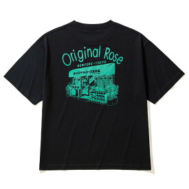 【20％OFF】ORIGINAL ROSE JPN FLOWER SHOP TEE (BLACK) (オリジナルローズ ジャパン フラワーショップ Tシャツ)【メンズ レディース】【Tシャツ カットソー 半袖 ボックスシルエット アートデザイン リラックスフィット ブラック】【25FW】