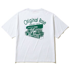 【20％OFF】ORIGINAL ROSE JPN FLOWER SHOP TEE (WHITE) (オリジナルローズ ジャパン フラワーショップ Tシャツ)【メンズ レディース】【Tシャツ カットソー 半袖 ボックスシルエット アートデザイン リラックスフィット ホワイト】【25FW】