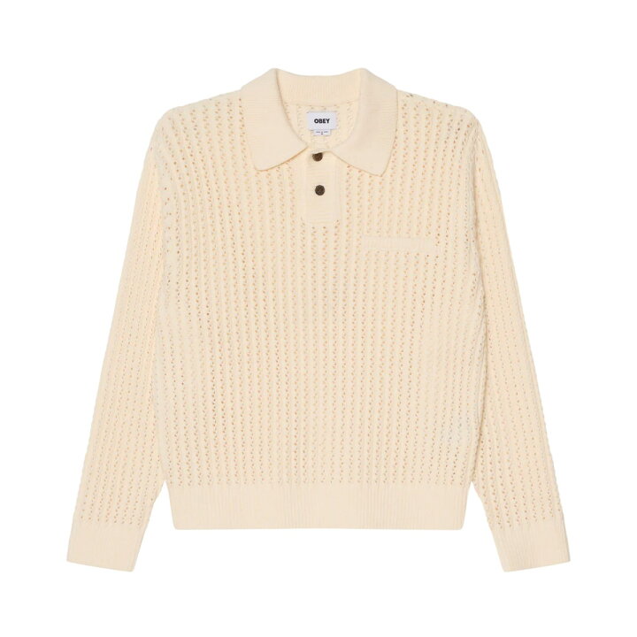 楽天市場】【20％OFF】OBEY DUANE POLO SWEATER (NATURAL) (オベイ 