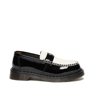Dr. MARTENS PENTON HEART LOAFER SHOE (BLACK+WHITE) (ドクターマーチン PENTON HEART ローファー シューズ)【レディース】【ローファー ペントン ツートン モックトゥ レザー ブラック】【25FW】