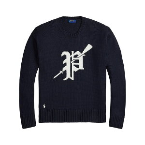 POLO RALPH LAUREN BIG FIT 5GG COTTON CREW NECK GRAPHIC SWEATER (HUNTER NAVY COMBO) (| t [ rbOtBbg 5GG Rbg N[lbN OtBbN Z[^[)yYzyZ[^[ I[o[TCY