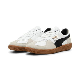 PUMA Palermo LTH(PUMA White-Vapor Gray-Gum)(プーマ パレルモ レザー)【メンズ レディース】【スニーカー シューズ テラススタイル ガムソール】【定番】