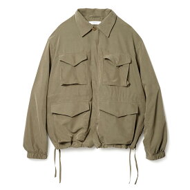 【ラスト1点 サイズ:L】SANDINISTA Rayon M-65 Field Jacket( OLIVE)(サンディニスタ レーヨン M-65 フライド ジャケット)【メンズ】【アウター ジャケット レーヨン サンドウォッシュ サイドスリット M65モデリング】【24SS】