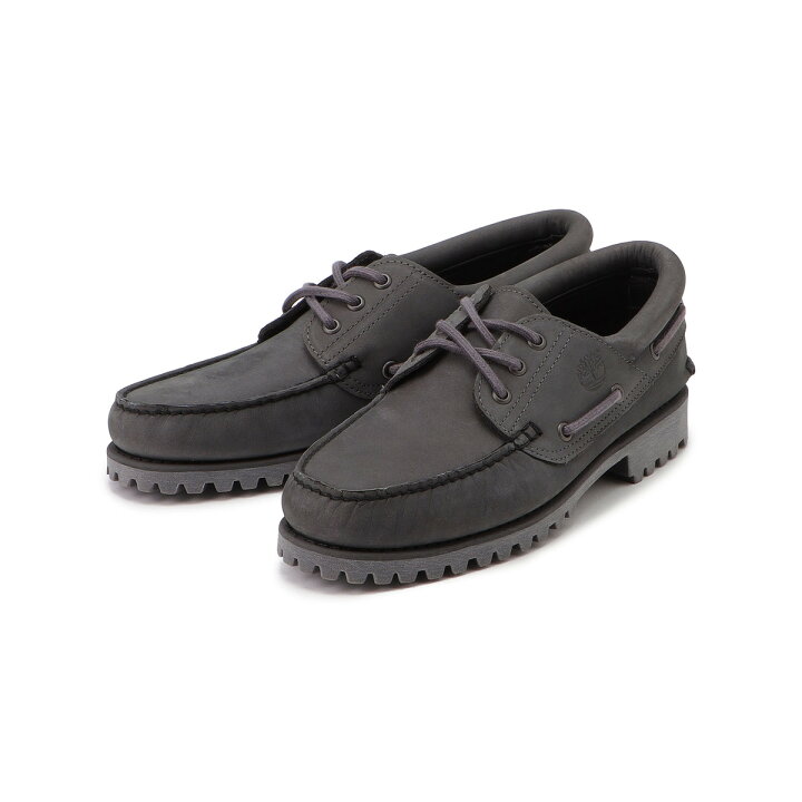 楽天市場】Timberland 3-Eye Lug Handsewn Boat Shoes(Dark Grey 