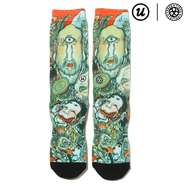 楽天市場 Ubiq Irezumi Socks Han Nya Kin Designed By Ukiyoemon ユービック 刺青 ソックス ハンニャ キン デザインド バイ ウキヨエモンblack メンズ 靴下 19sp I Kinetics