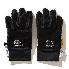 ST LINE x UMAMI SPICE COMPANY GORE-TEX INFINIUM BOA FLEECE GLOVES(BLACK)(ウマミ スパイス カンパニー エスティライン ゴアテックス インフィニアム ボア フリース グローブ)【手袋 バイク キャンプ アウトドア】【23SS】