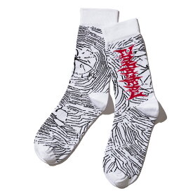 【30%OFF】WASTED PARIS Socks Venum(WHITE)(ウェイステッド パリス ソックス ヴェヌム )【メンズ】【靴下 ソックス スケートボード ストリート ファッション】【22FW】